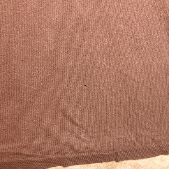 Abercrombie & Fitch Brown Patchwork Embroidered Stitched Short Sleeve T-Shirt - Picture 7 of 10